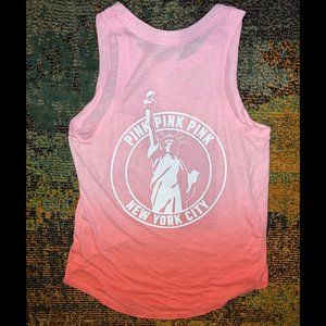 Victoria's Secret PINK New York City NYC Tank Top Statue of Liberty - Pink Ombre